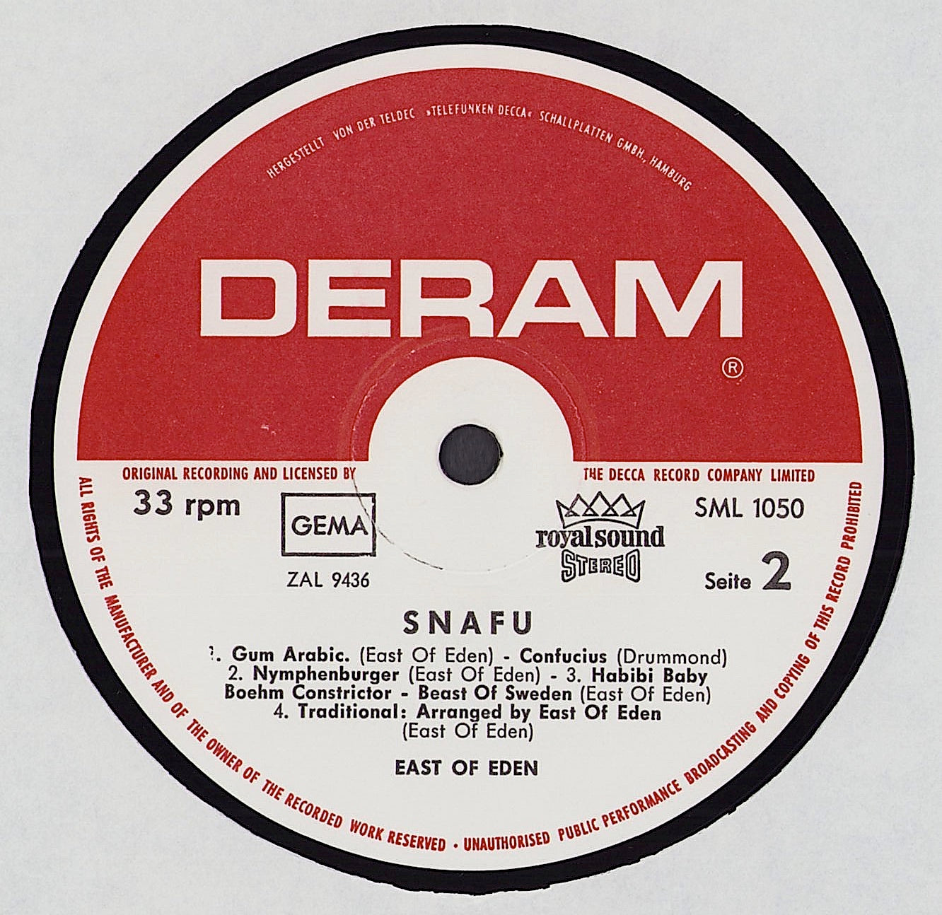 East Of Eden - Snafu Vinyl LP DE