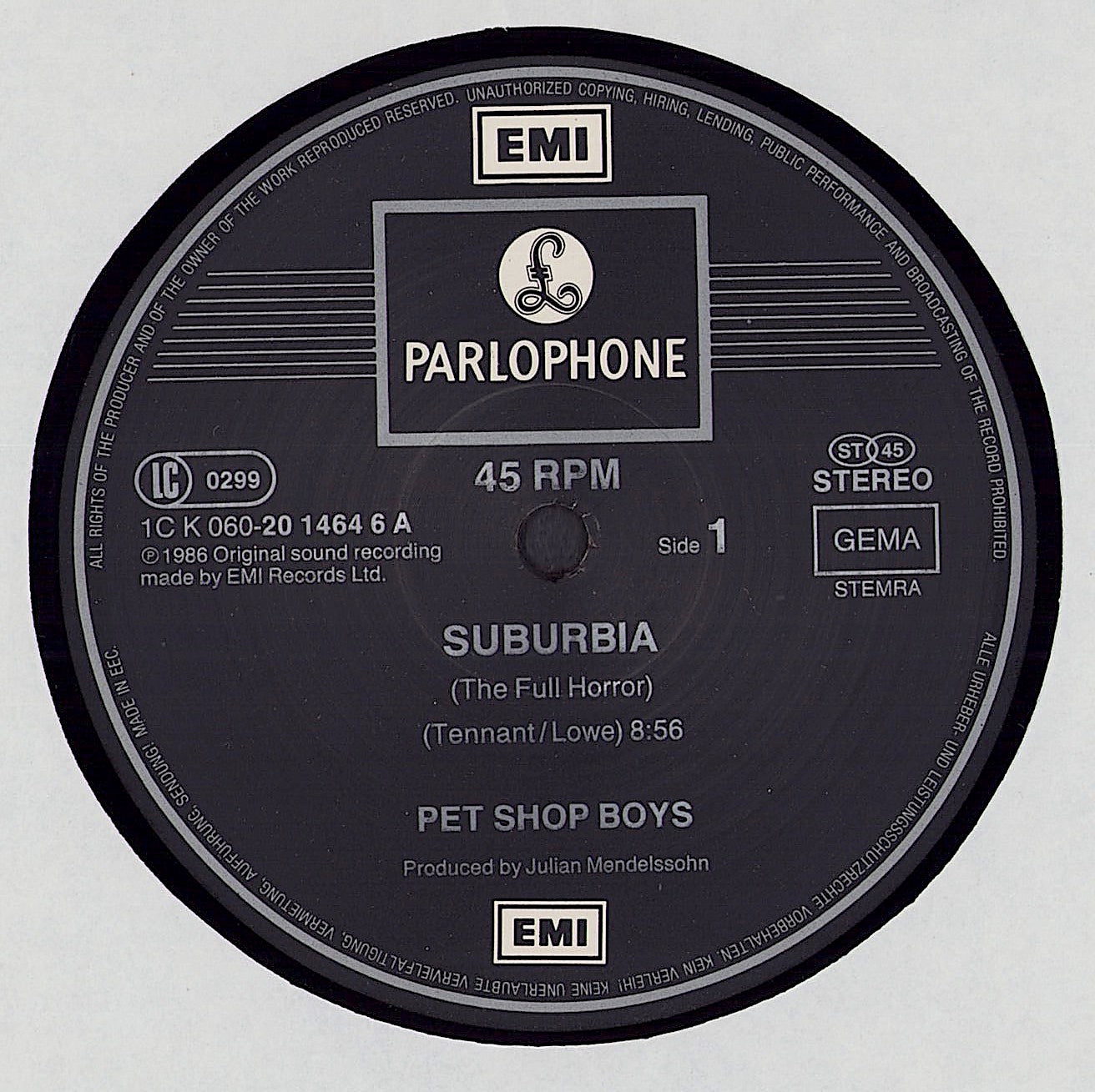 Pet Shop Boys - Suburbia Vinyl 12"