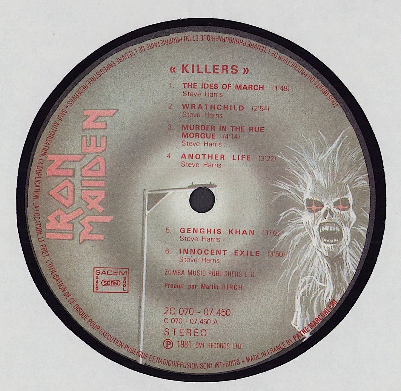 Iron Maiden - Killers Vinyl LP FR