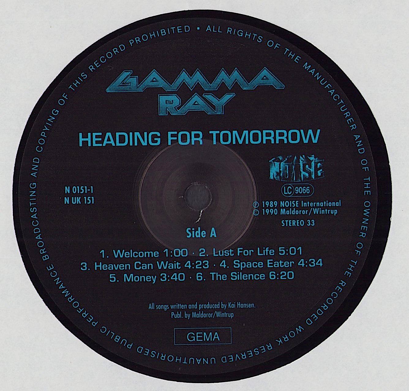 Gamma Ray - Heading For Tomorrow Vinyl LP