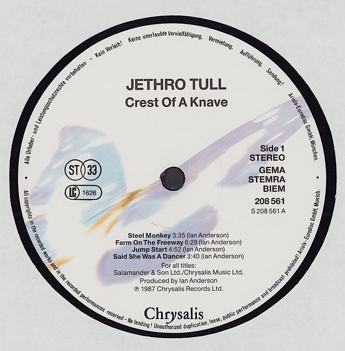 Jethro Tull - Crest Of A Knave Vinyl LP EU