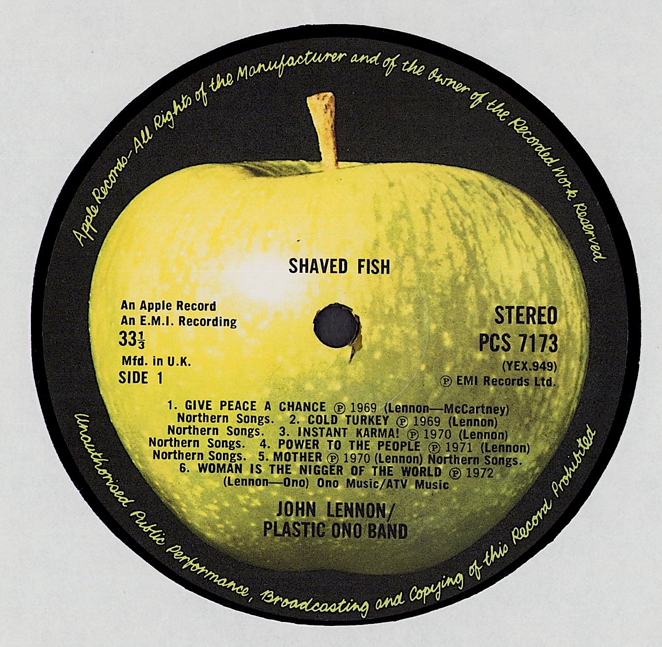 Lennon, Plastic Ono Band - Shaved Fish Vinyl LP UK