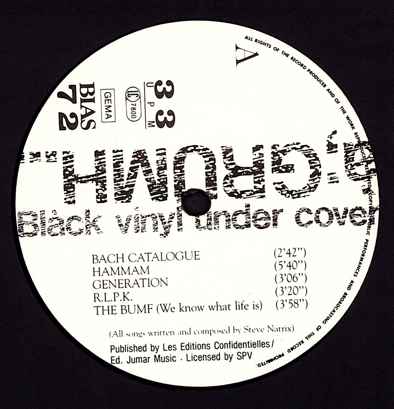 à;GRUMH... – Black Vinyl Under Cover Vinyl LP