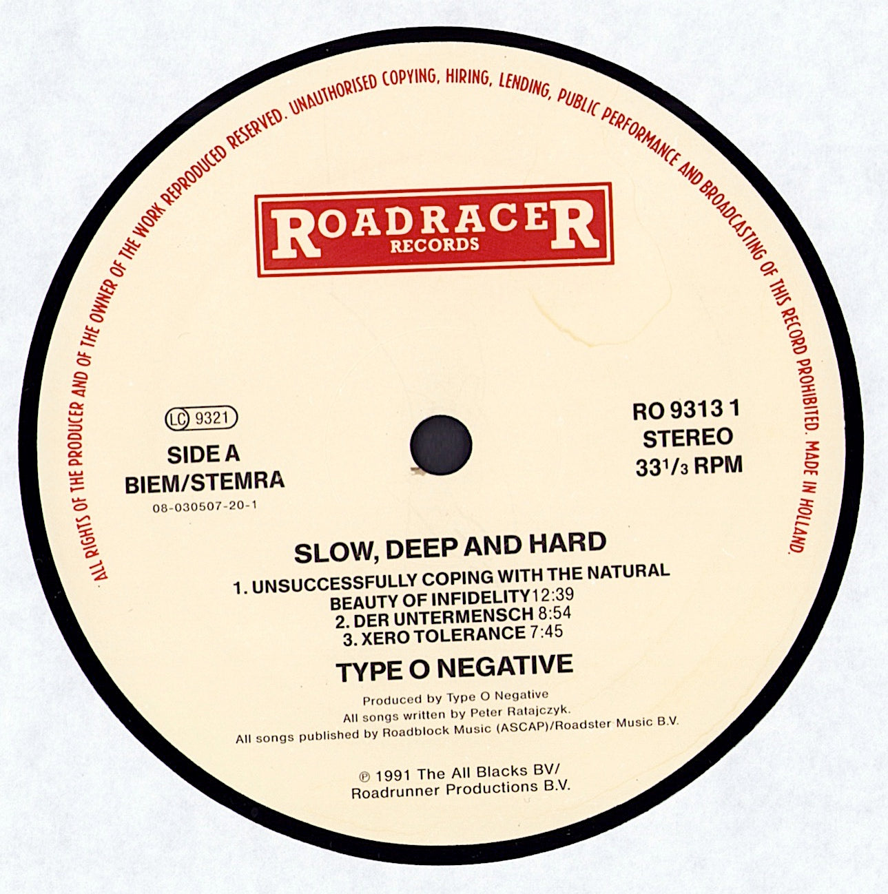 Type O Negative – Slow, Deep And Hard Vinyl LP