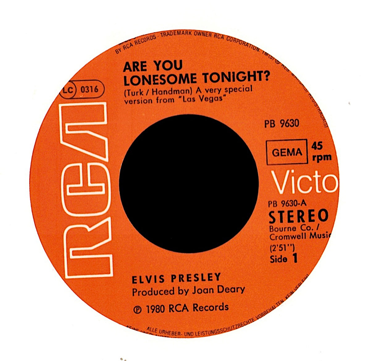 Elvis Presley – Mexico / You Can't Say No In Acapulco Vinyl 7", RCA Victor, Germany 1963 Kopie
