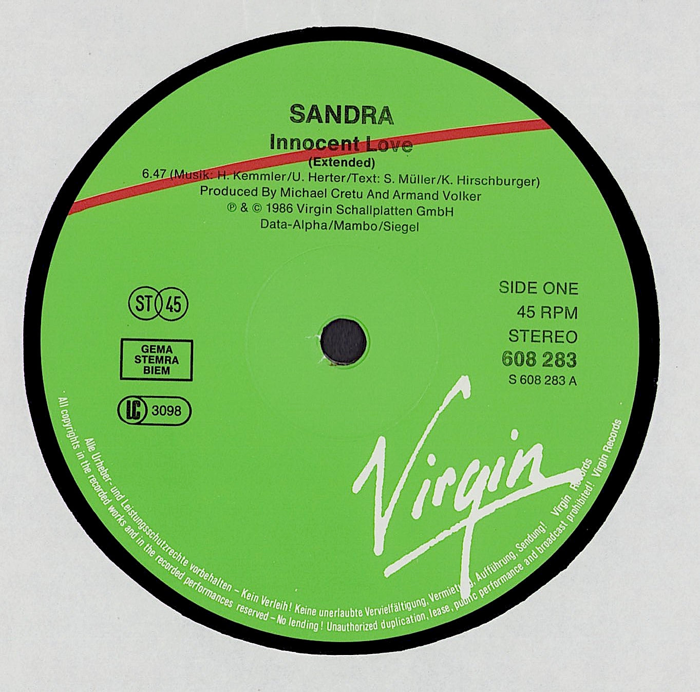 Sandra - Innocent Love Vinyl 12" Maxi-Single