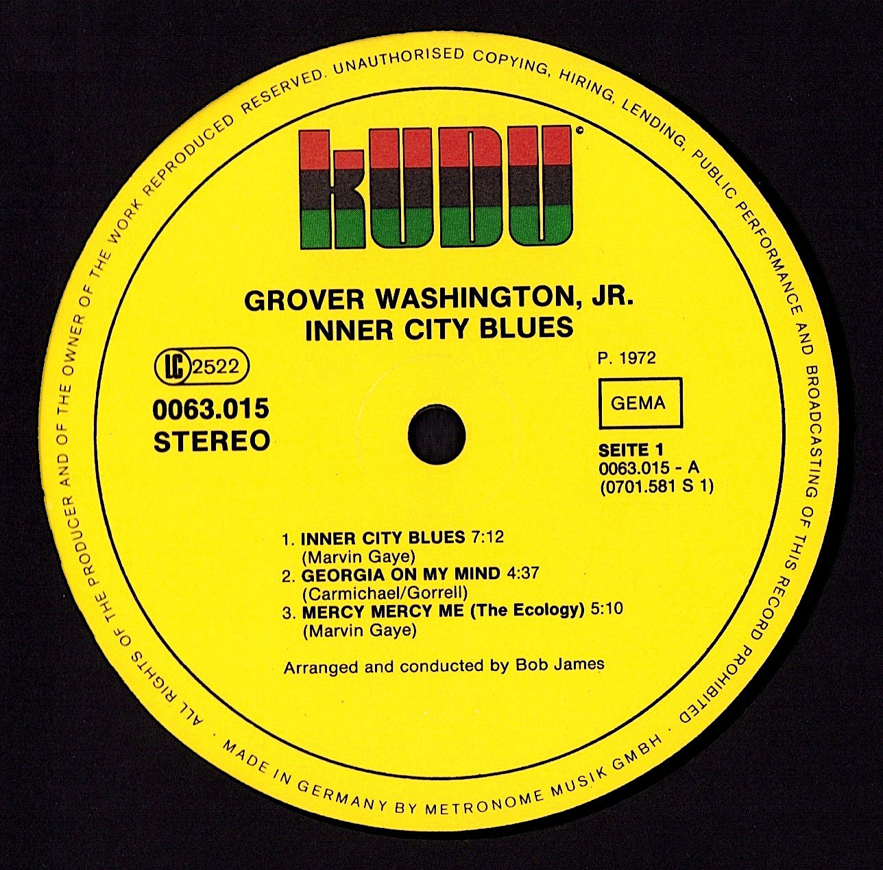 Grover Washington, Jr. – Inner City Blues Vinyl LP