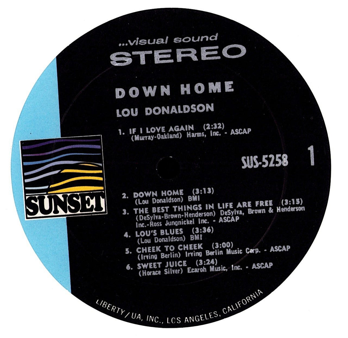 Lou Donaldson – Down Home Vinyl LP Label/Detailansicht