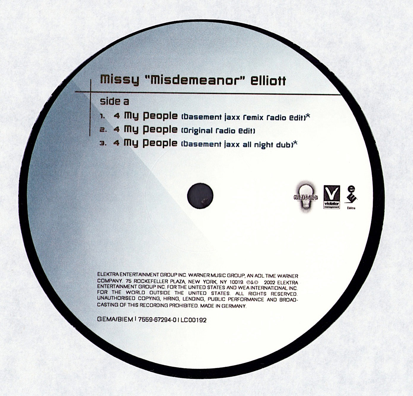 Missy "Misdemeanor" Elliott – 4 My People Vinyl 12"