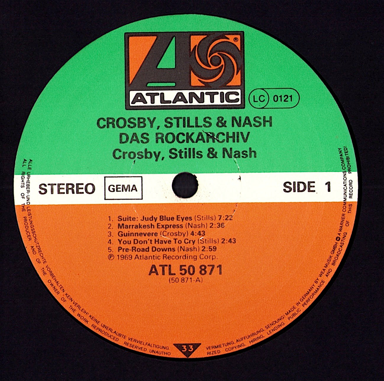 Crosby, Stills & Nash - Crosby, Stills & Nash Vinyl LP | DE Reissue | 1977 Kopie