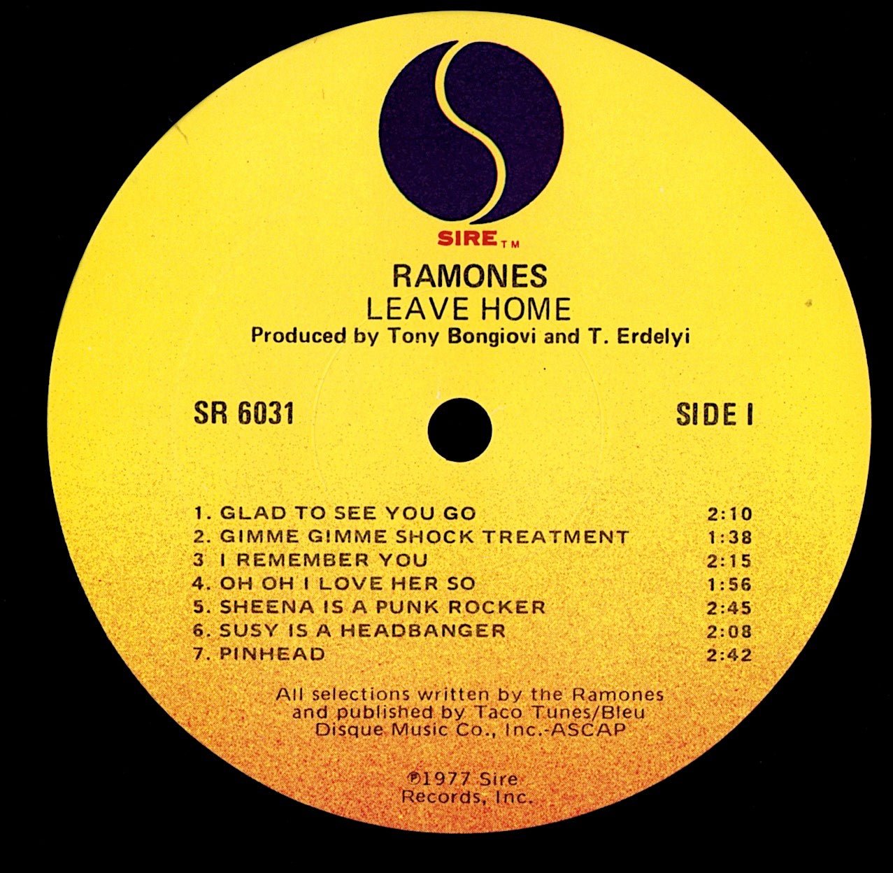 Ramones - Leave Home Vinyl LP | US Reissue | Sire