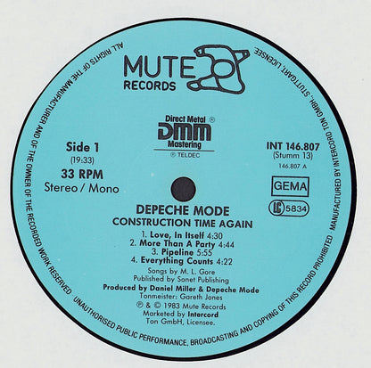 Depeche Mode ‎- Construction Time Again Vinyl LP