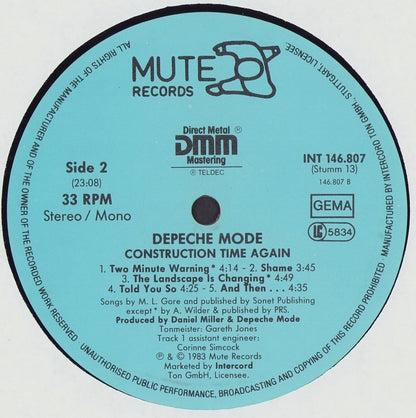 Depeche Mode ‎- Construction Time Again Vinyl LP