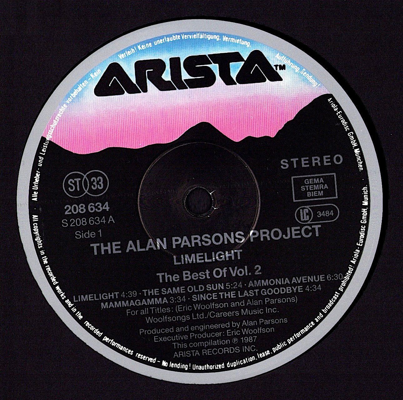 The Alan Parsons Project – Limelight - The Best Of Vol.2 Vinyl LP