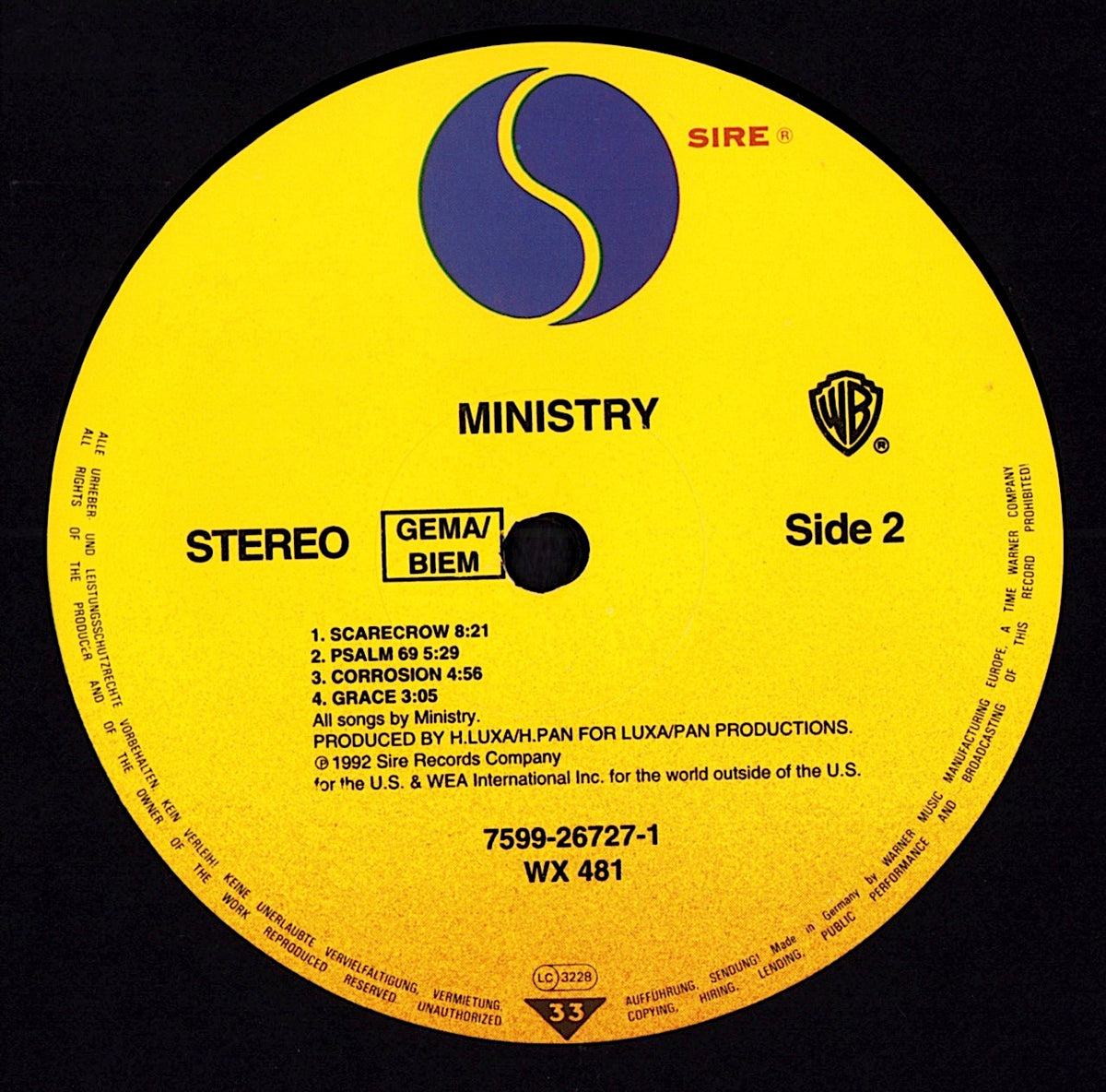 Ministry - ΚΕΦΑΛΗΞΘ Psalm 69 Vinyl LP | UK & EU Original | 1992