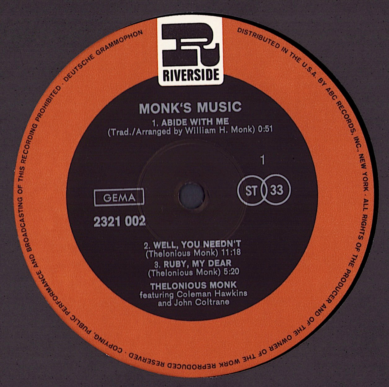 Thelonious Monk - Monk's Music Vinyl LP