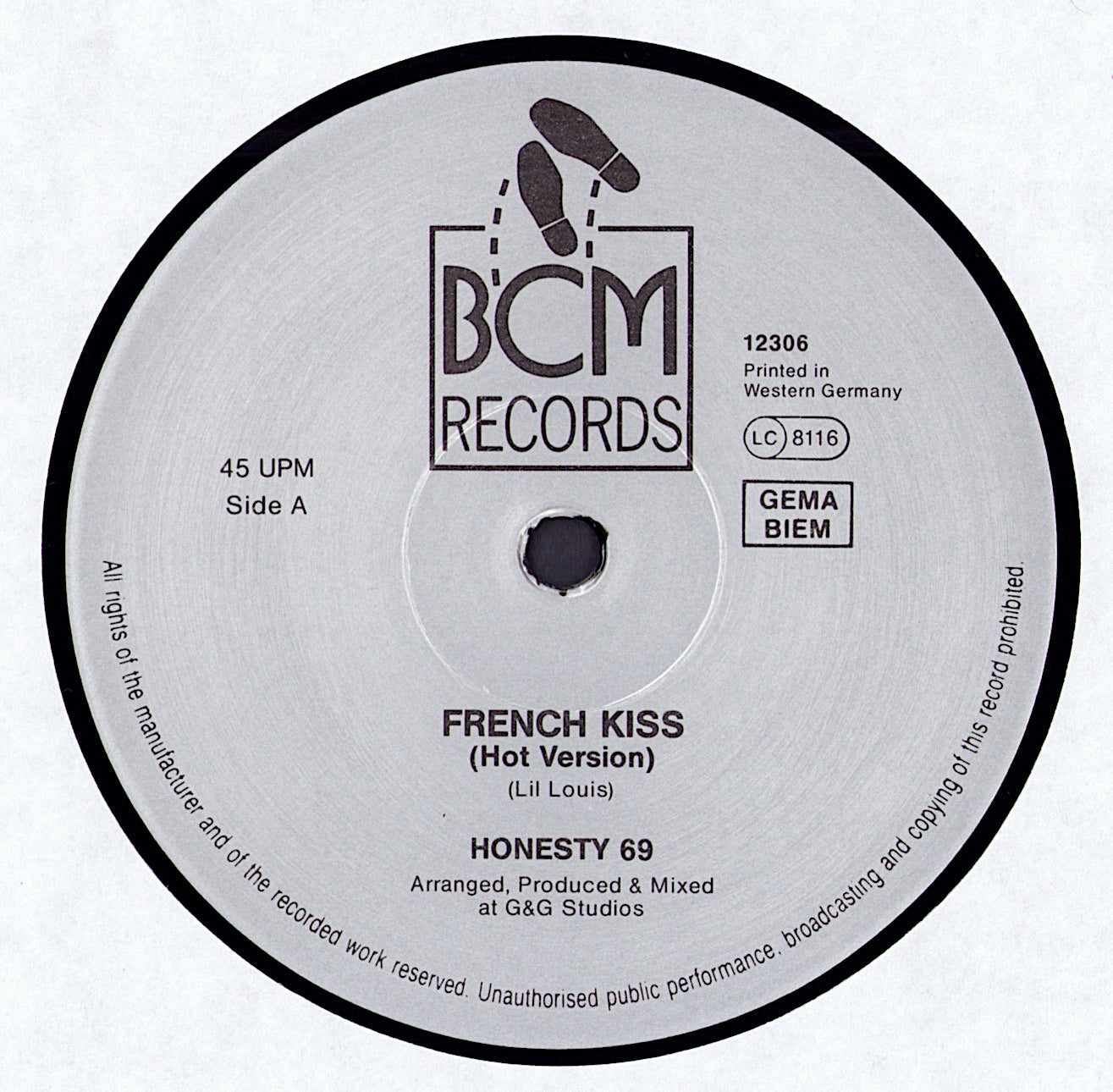 Honesty 69 - French Kiss Vinyl 12" Maxi-Single