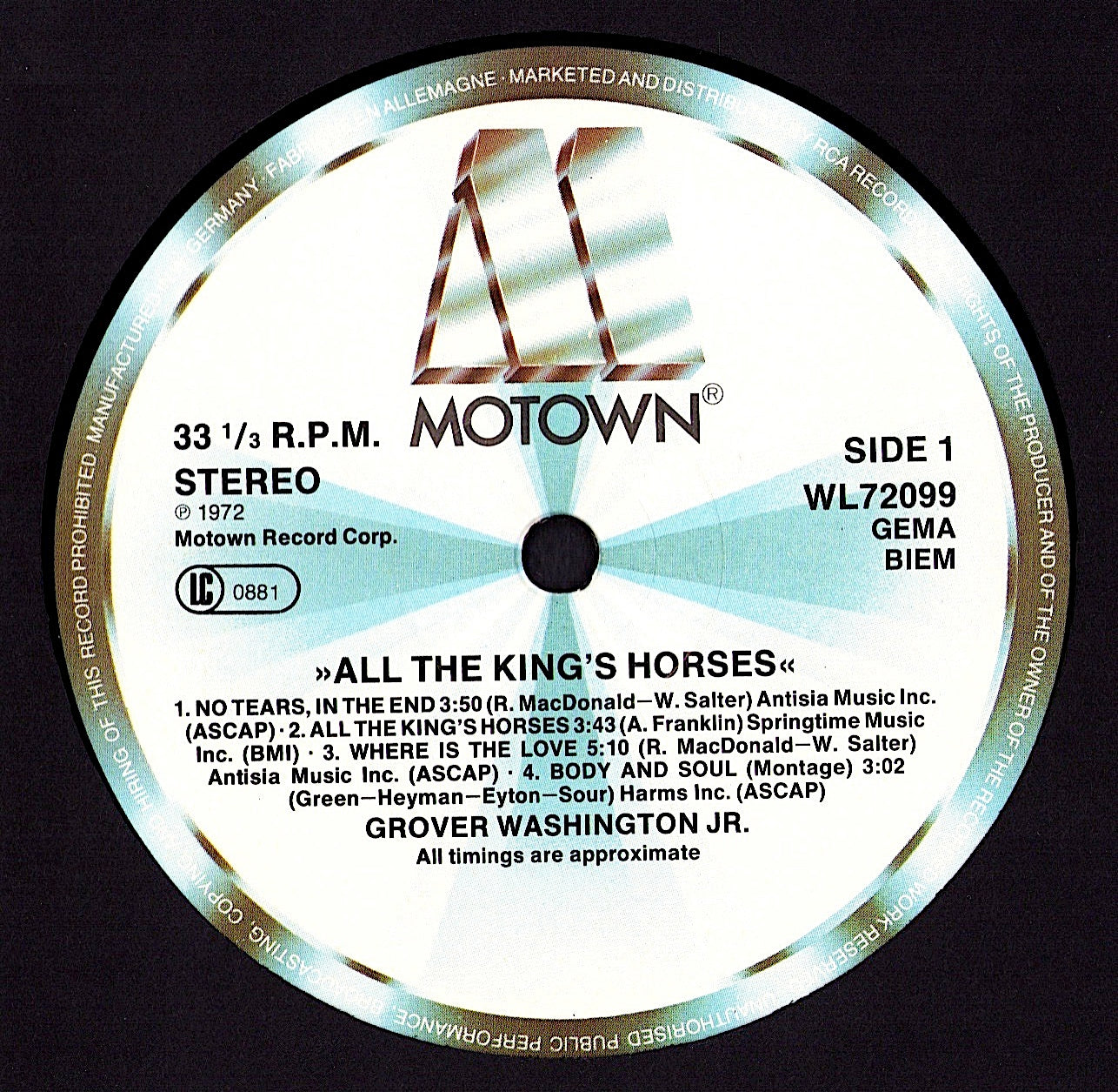 Grover Washington, Jr. – All The King's Horses Vinyl LP