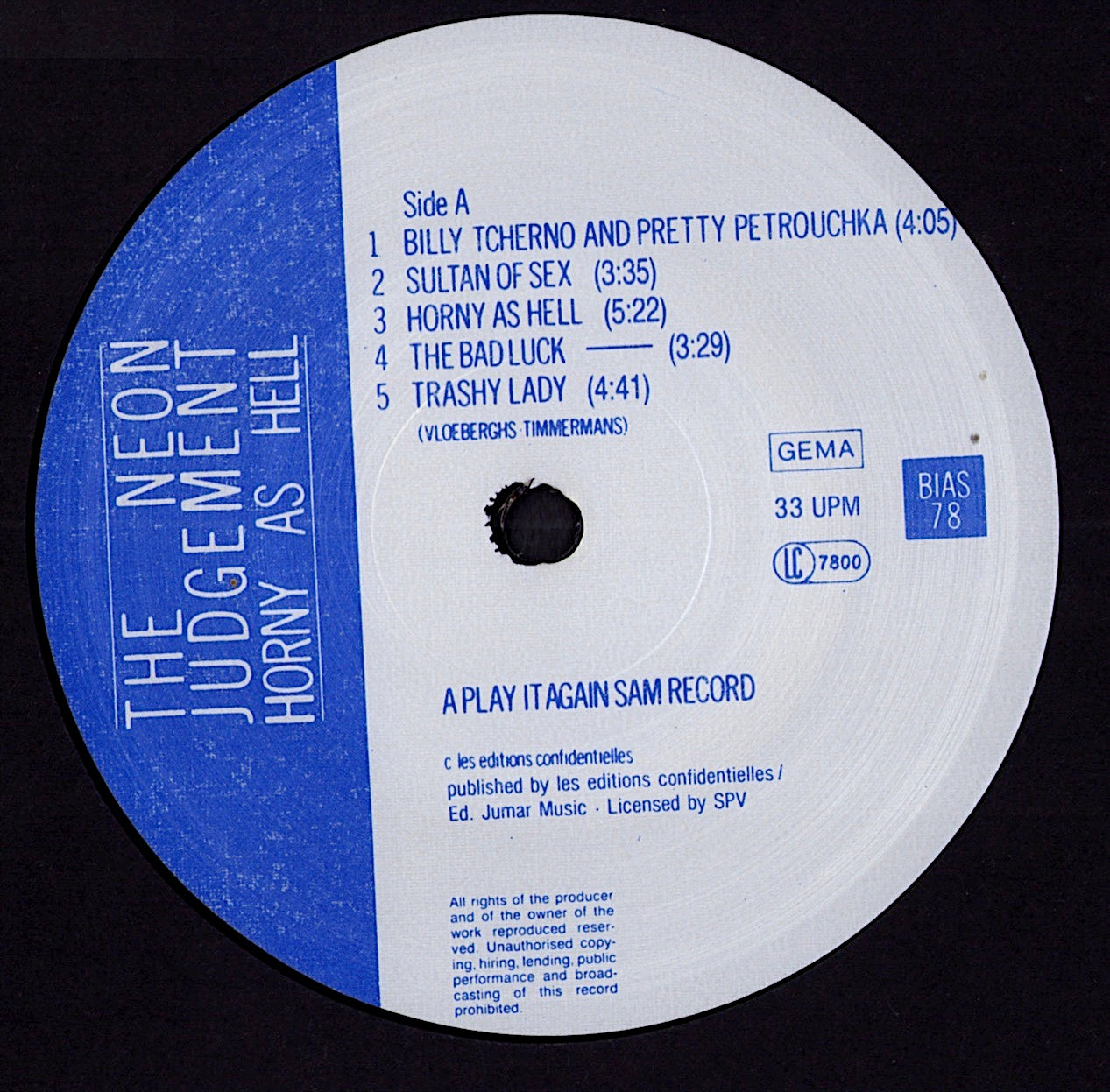 The Neon Judgement - Horny As Hell Vinyl LP | DACH Original | 1987
