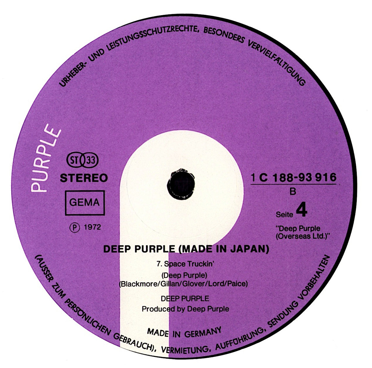 Deep Purple – Made In Japan Vinyl 2LP | DE Reissue | Purple Records Kopie