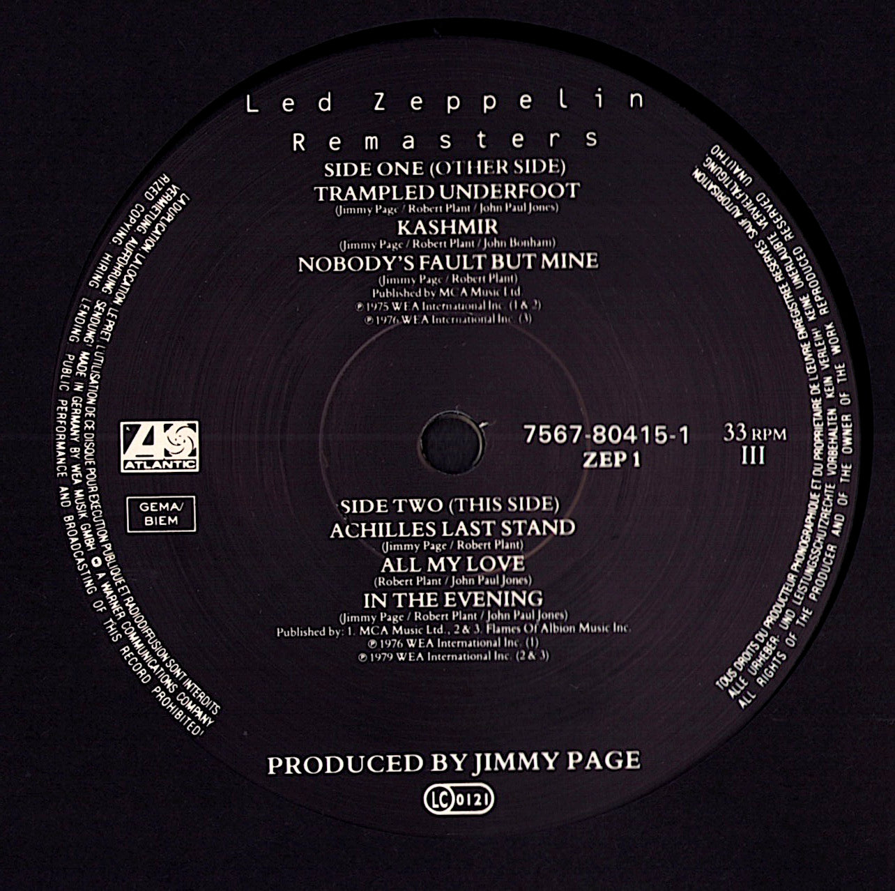 Led Zeppelin – Physical Graffiti Vinyl 2LP | DE Reissue | 1975 Kopie