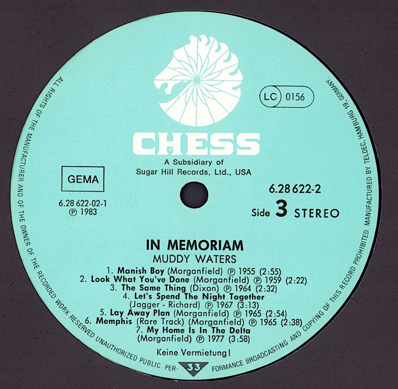 Muddy Waters – In Memoriam Vinyl 2 LP