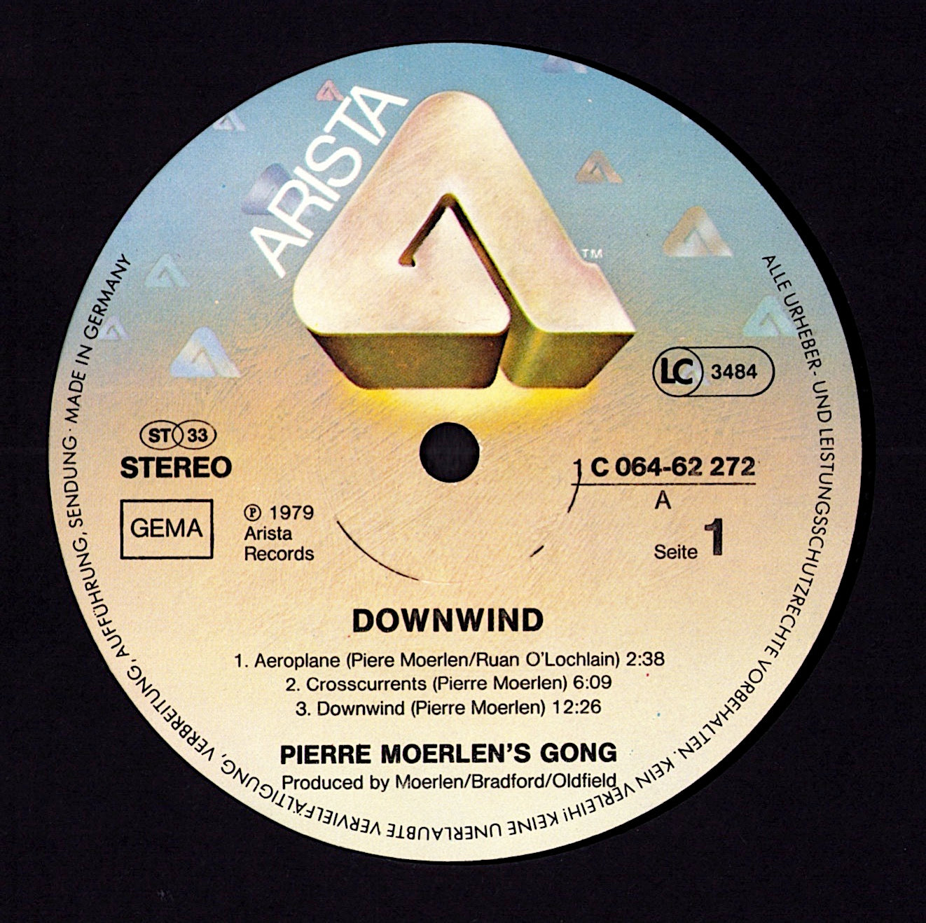 Pierre Moerlen's Gong – Downwind Vinyl LP | DE Original | 1979