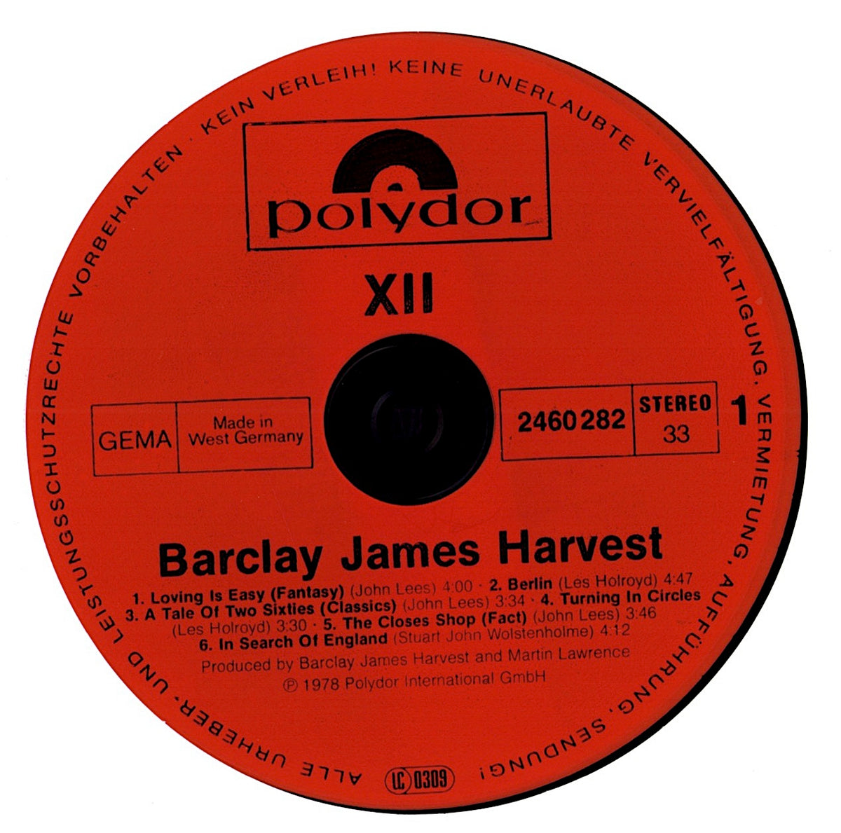 Barclay James Harvest – XII Vinyl LP | DE Reissue | 1978 Kopie