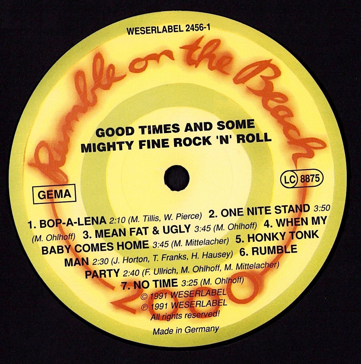 Rumble On The Beach – Good Times And Some Mighty Fine Rock 'n' Roll Vinyl LP