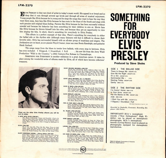 Elvis Presley - Something For Everybody (Vinyl LP | DE Original | 1961)