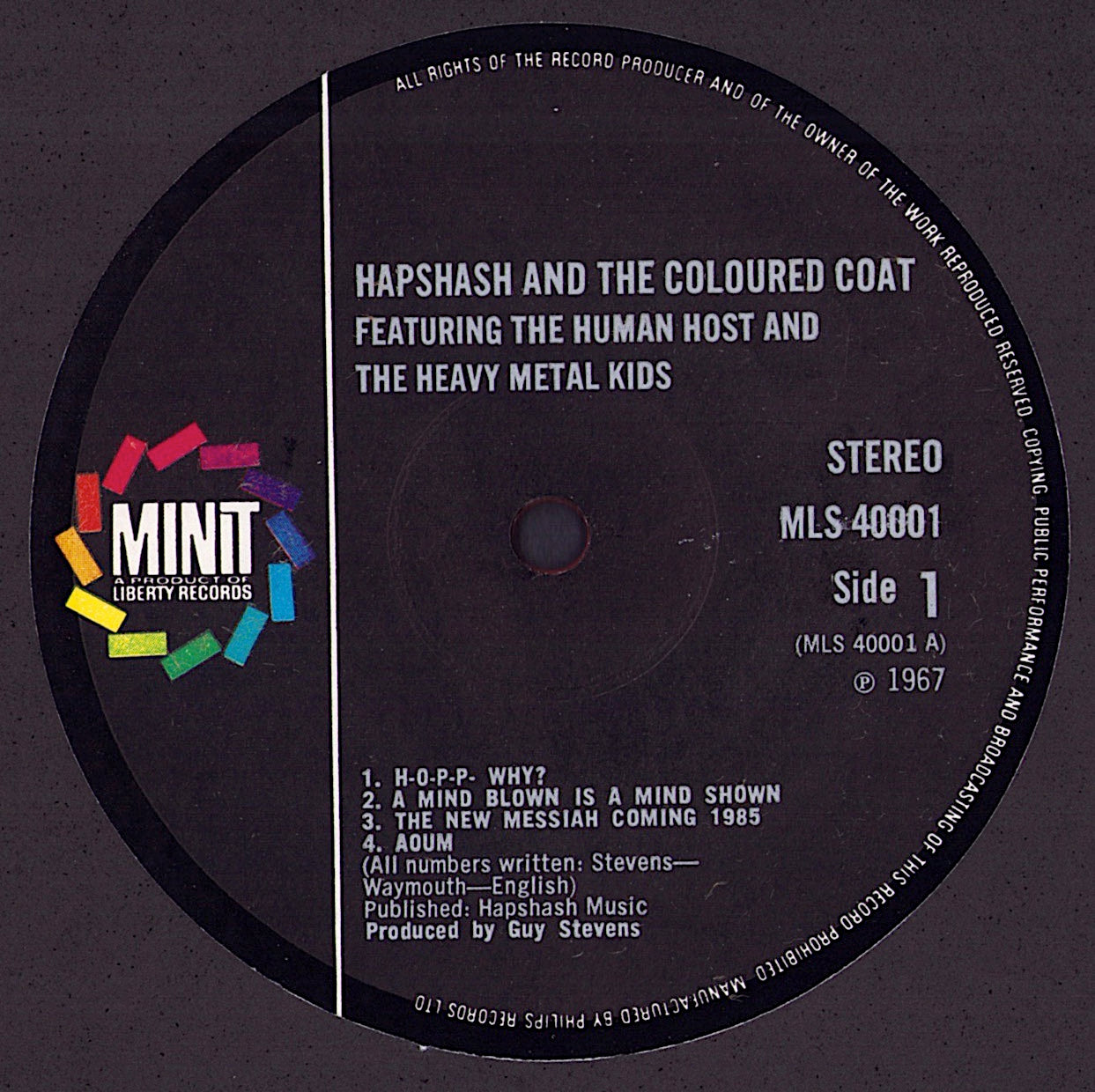 Hapshash And The Coloured Coat – Featuring The Human Host And The Heavy Metal Kids Red Vinyl LP