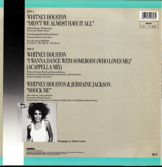 Whitney Houston – I Wanna Dance With Somebody Who Loves Me Vinyl 12" Maxi | EU Original | 1987 Kopie