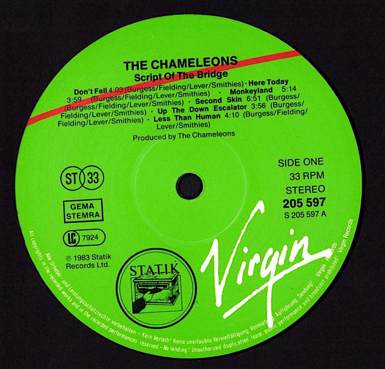 The Chameleons – Script Of The Bridge Vinyl LP