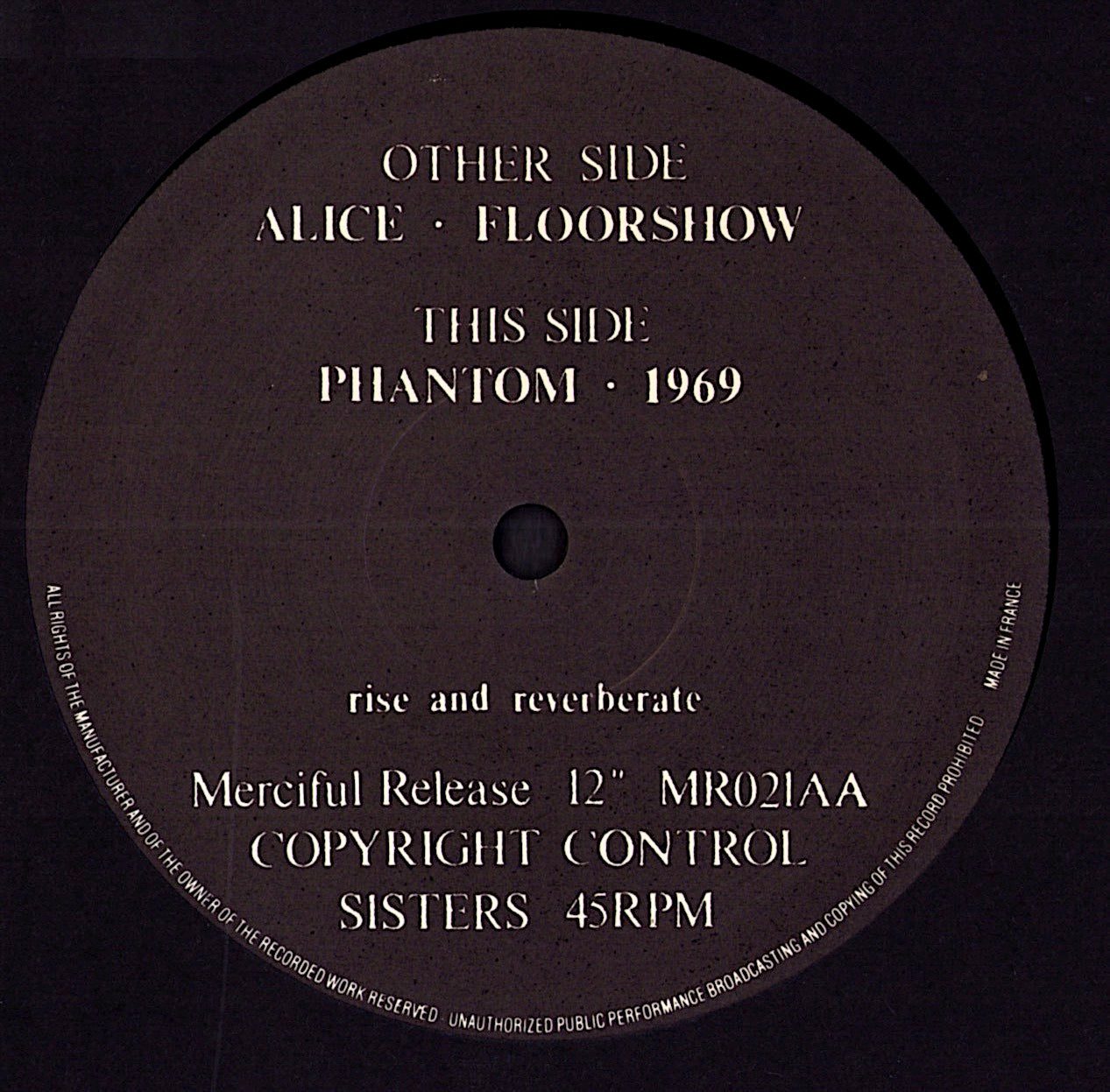The Sisters Of Mercy - Alice Vinyl 12" | UK Original | 1983