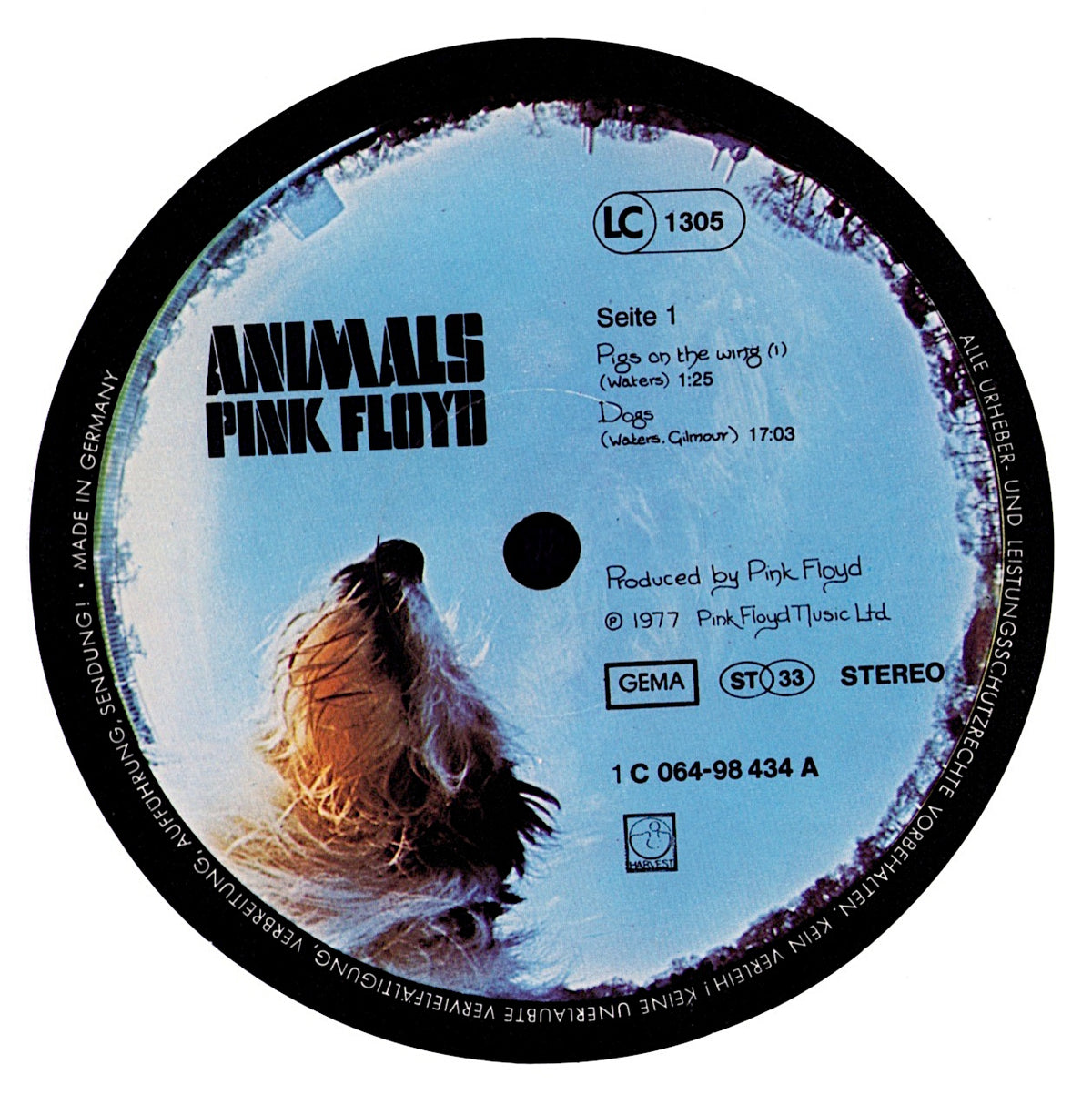 Pink Floyd - Animals Vinyl LP | DE Original | 1977 Kopie