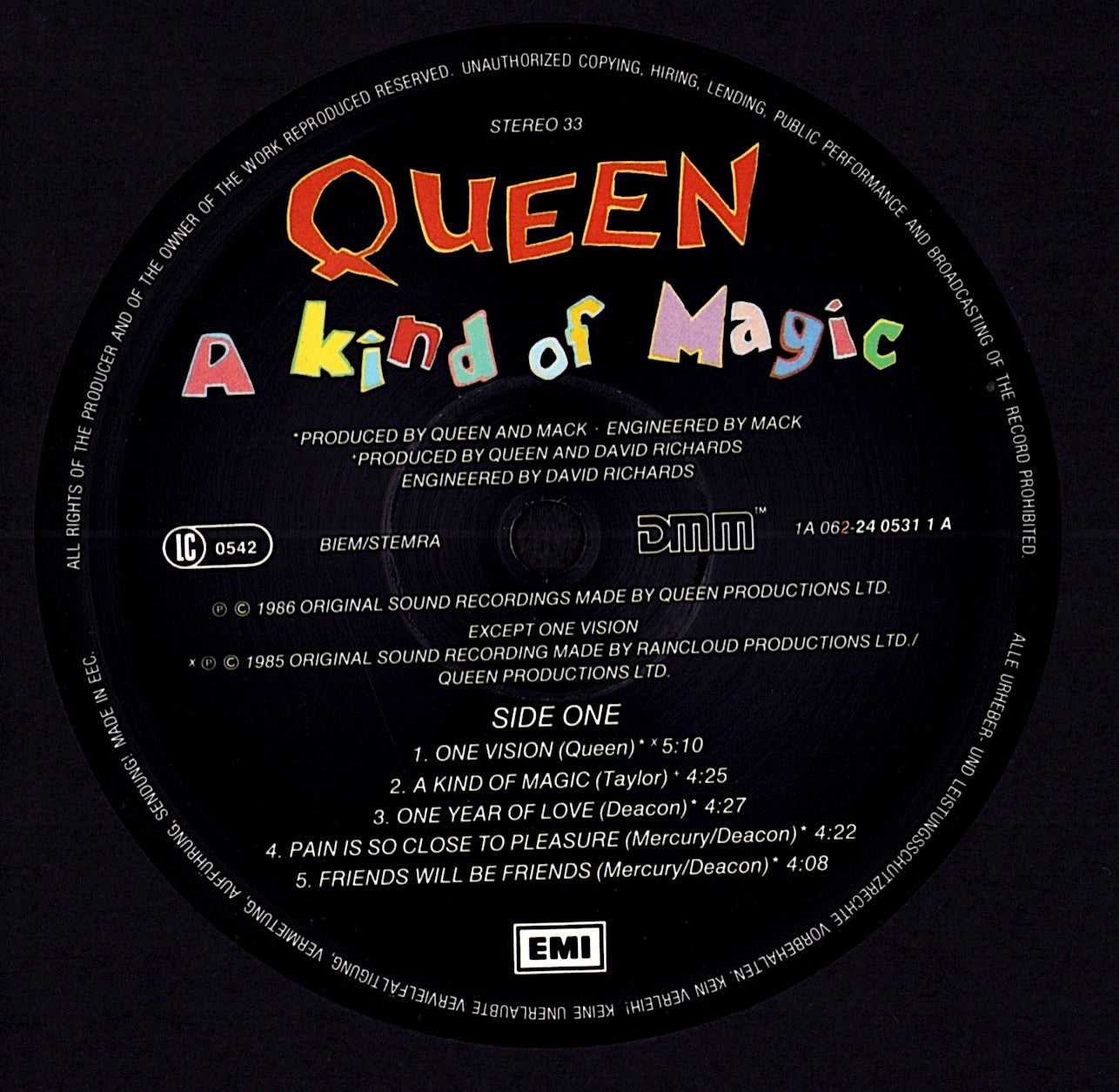 Queen - A Kind Of Magic Vinyl LP | EU Reissue | 2015 Kopie