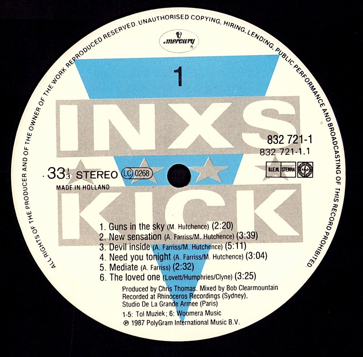 INXS - Kick Vinyl LP | EU Original | 1987