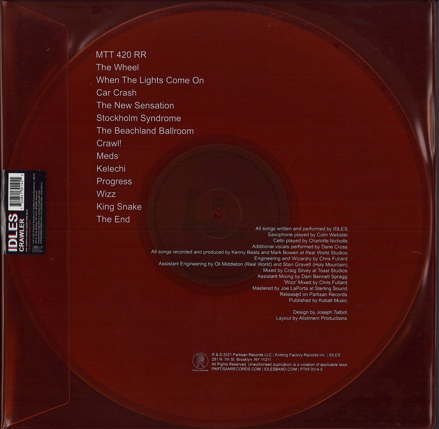 Idles – Crawler (Amber Translucent Vinyl LP) Limited Edition