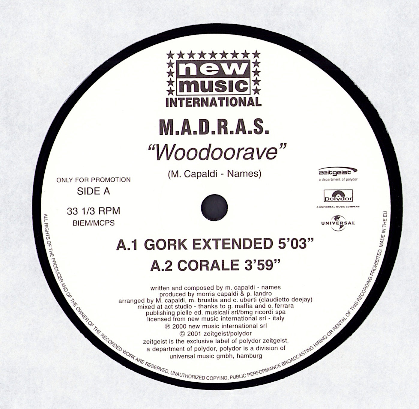M.A.D.R.A.S. – Woodoorave Vinyl 12" Promo