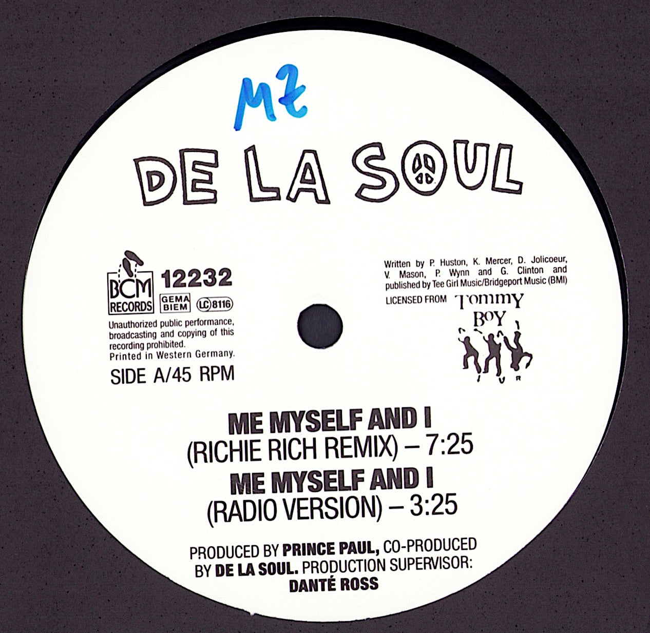 De La Soul – Me Myself And I Vinyl 12"
