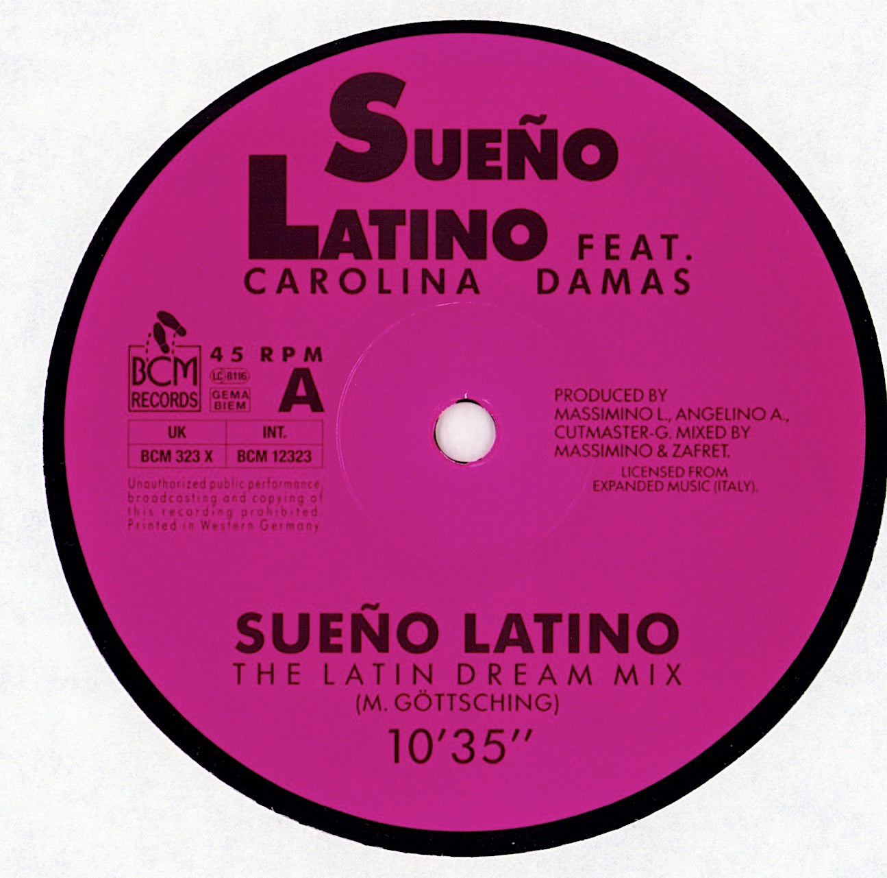 Sueño Latino Featuring Carolina Damas – Sueño Latino - The Latin Dream Vinyl 12"
