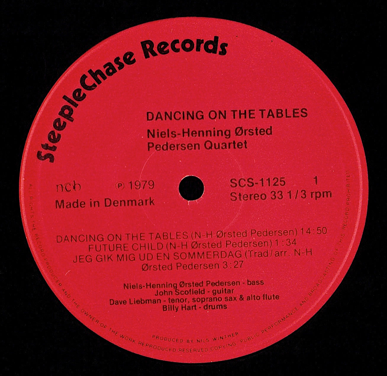 Niels-Henning Ørsted Pedersen Quartet – Dancing On The Tables Vinyl LP