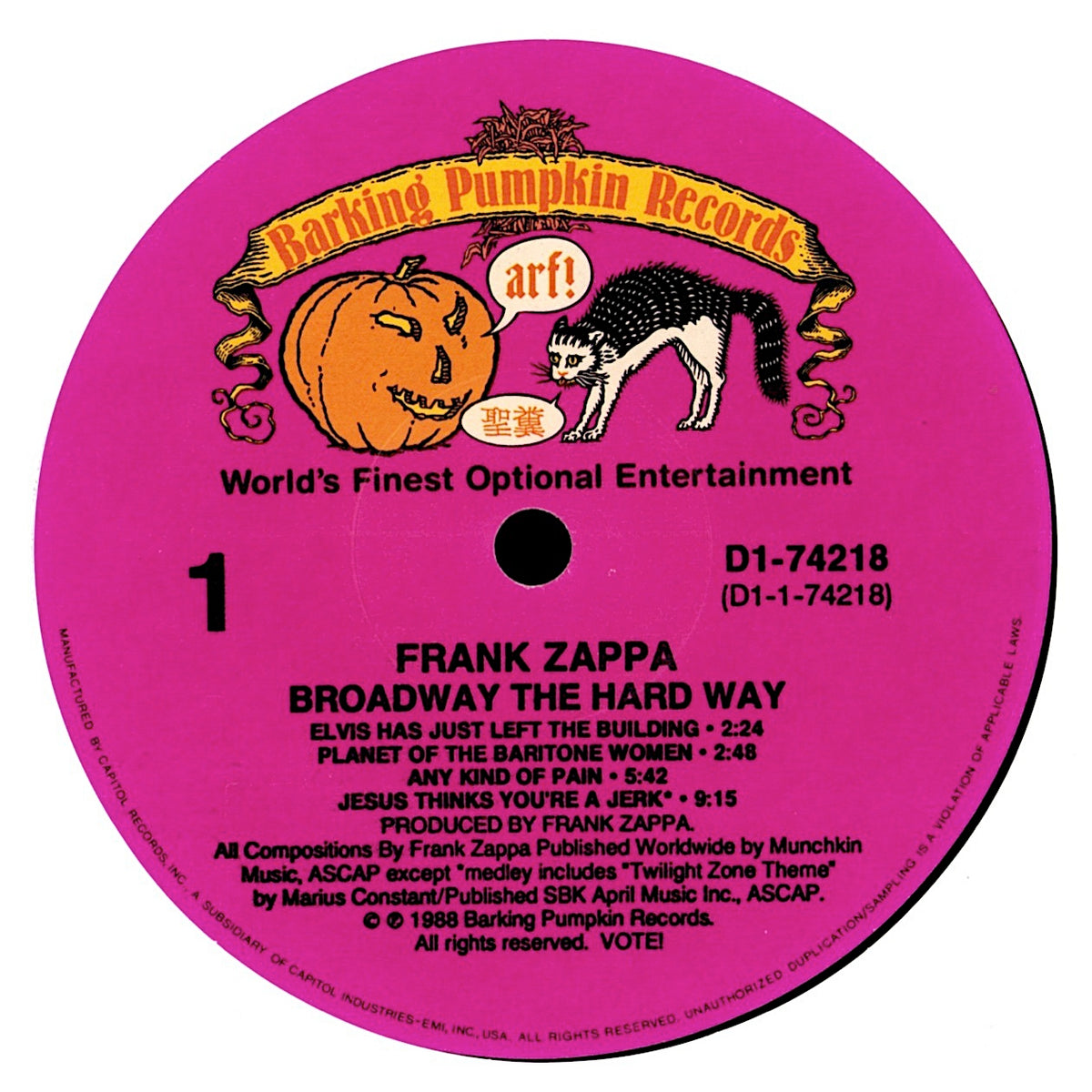 Frank Zappa - Broadway The Hard Way (Vinyl LP | US Original | 1988 | Gatefold)