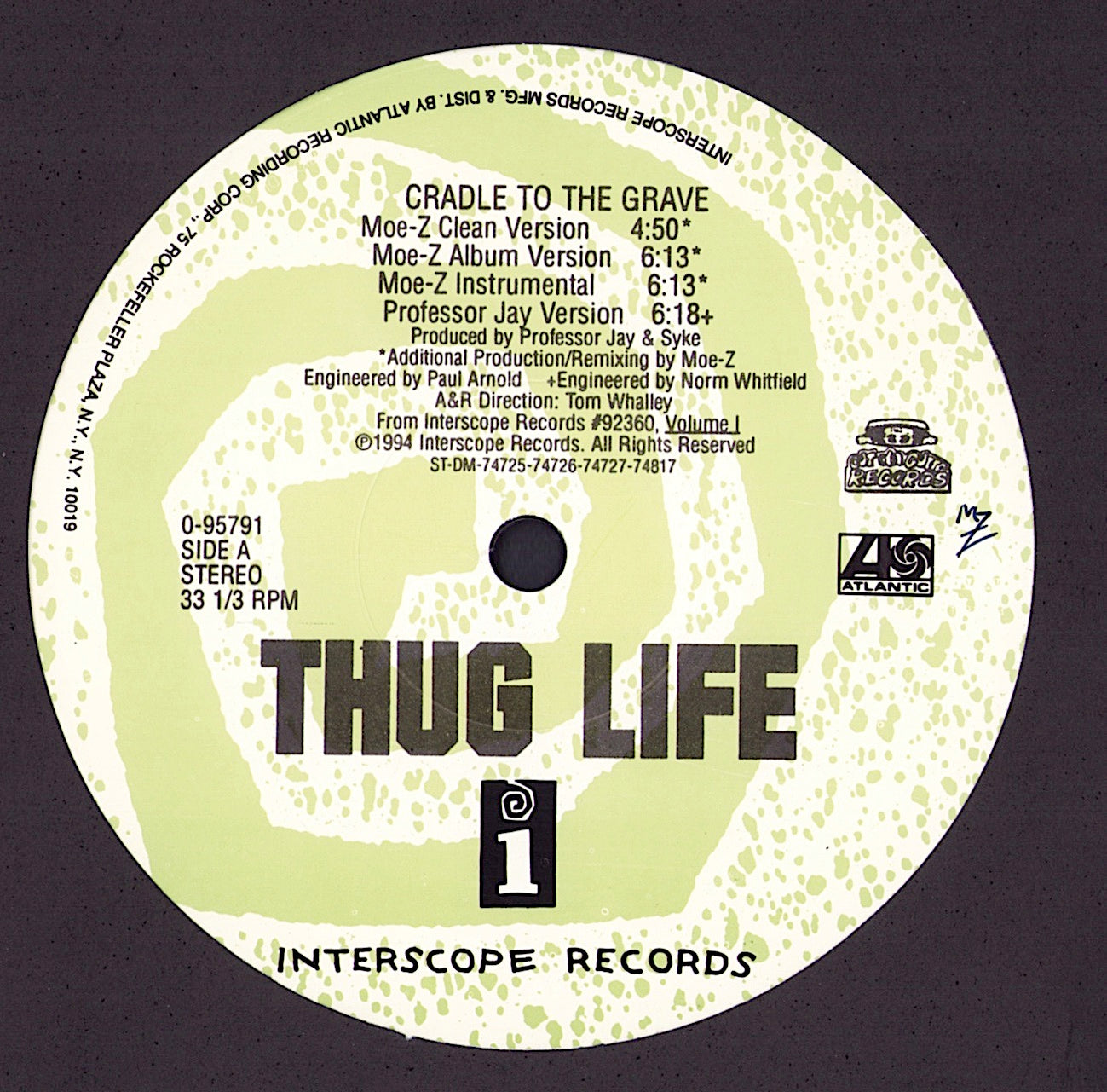 Thug Life – Cradle To The Grave Vinyl 12"