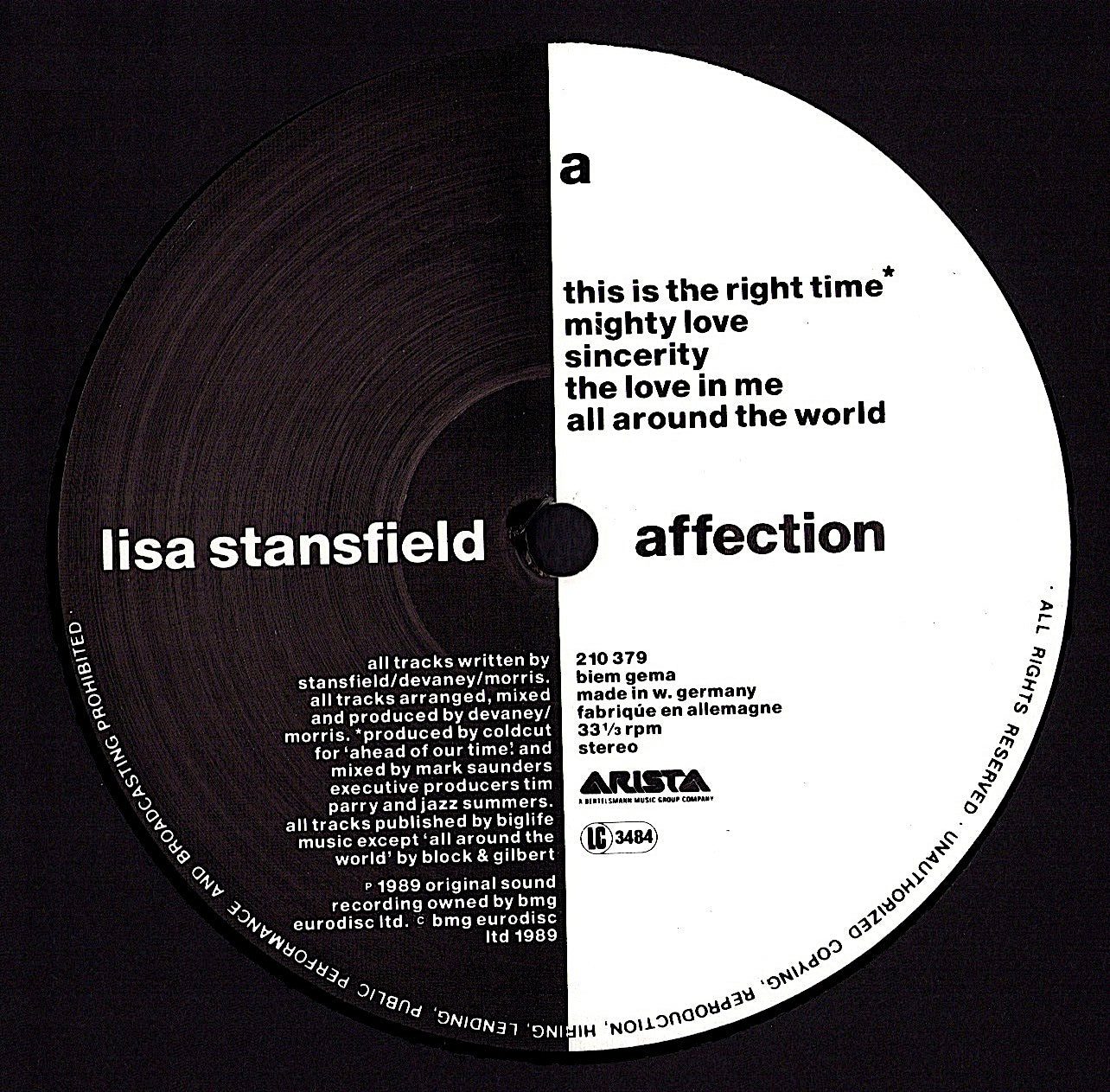 Lisa Stansfield – Affection Vinyl LP