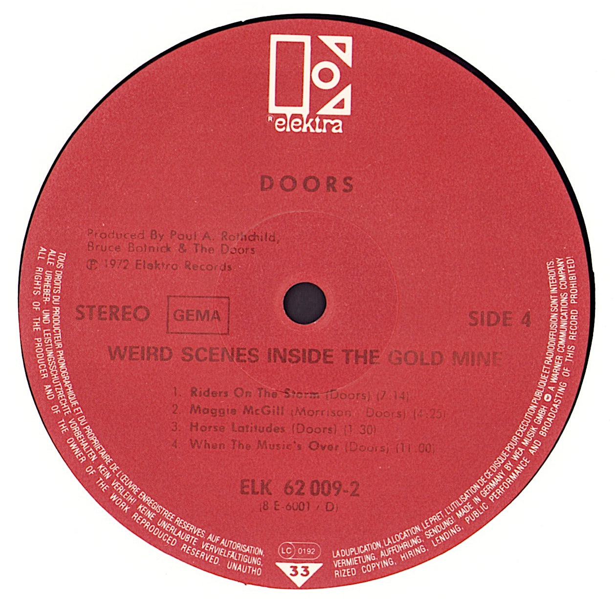 The Doors - Weird Scenes Inside The Gold Mine Vinyl 2LP