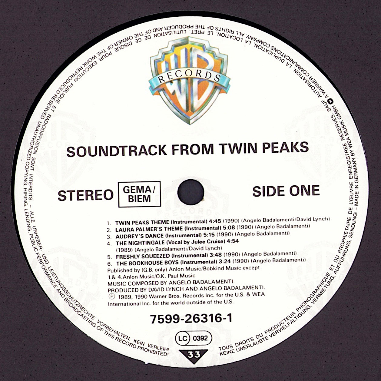 Angelo Badalamenti - Music From Twin Peaks Vinyl LP