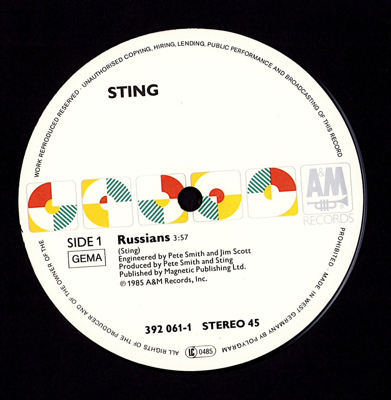 Sting - Russians Vinyl 12" Maxi-Single