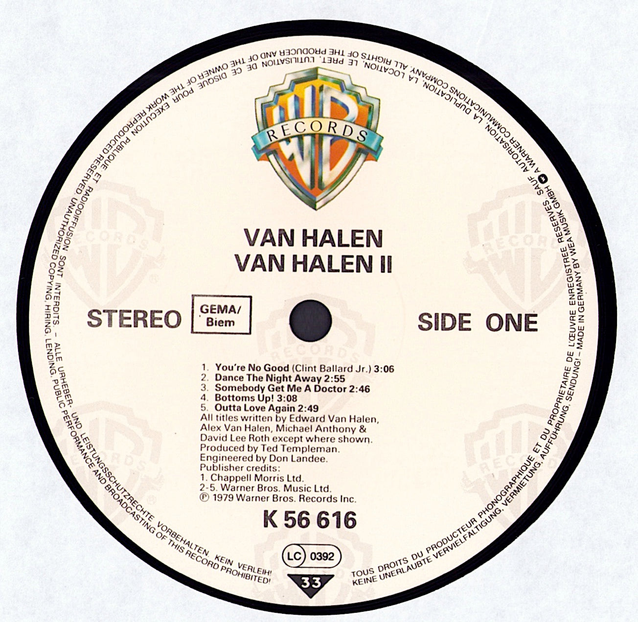 Van Halen – Van Halen II Vinyl LP