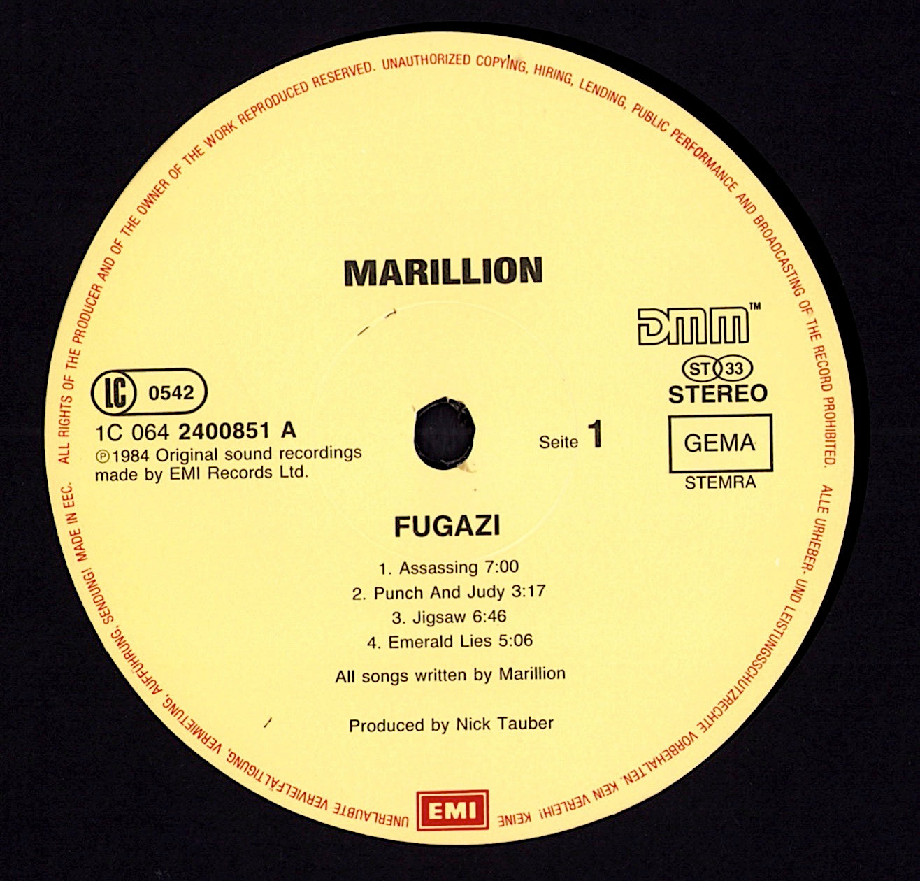 Marillion - Fugazi (Vinyl LP | EU Original | 1984)